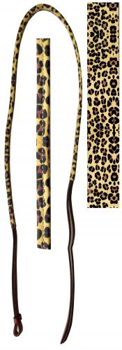 Showman 4ft Leather over &amp; under with leather cheetah print overlay